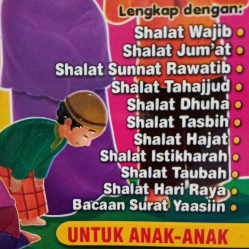 BELAJAR Sholat anak di sertai JUZ AMMA buku panduan ibadah dan shalat sunnah edisi full warna terlar