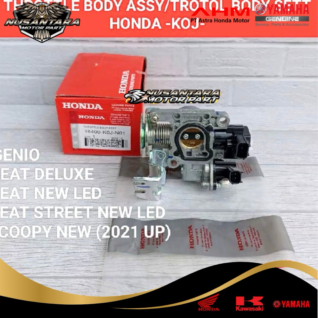 THROTTLE BODY ASSY KOJ GENIO/BEAT NEW LED/SCOOPY NEW 2021/BEAT DELUXE/BEAT STREET LED