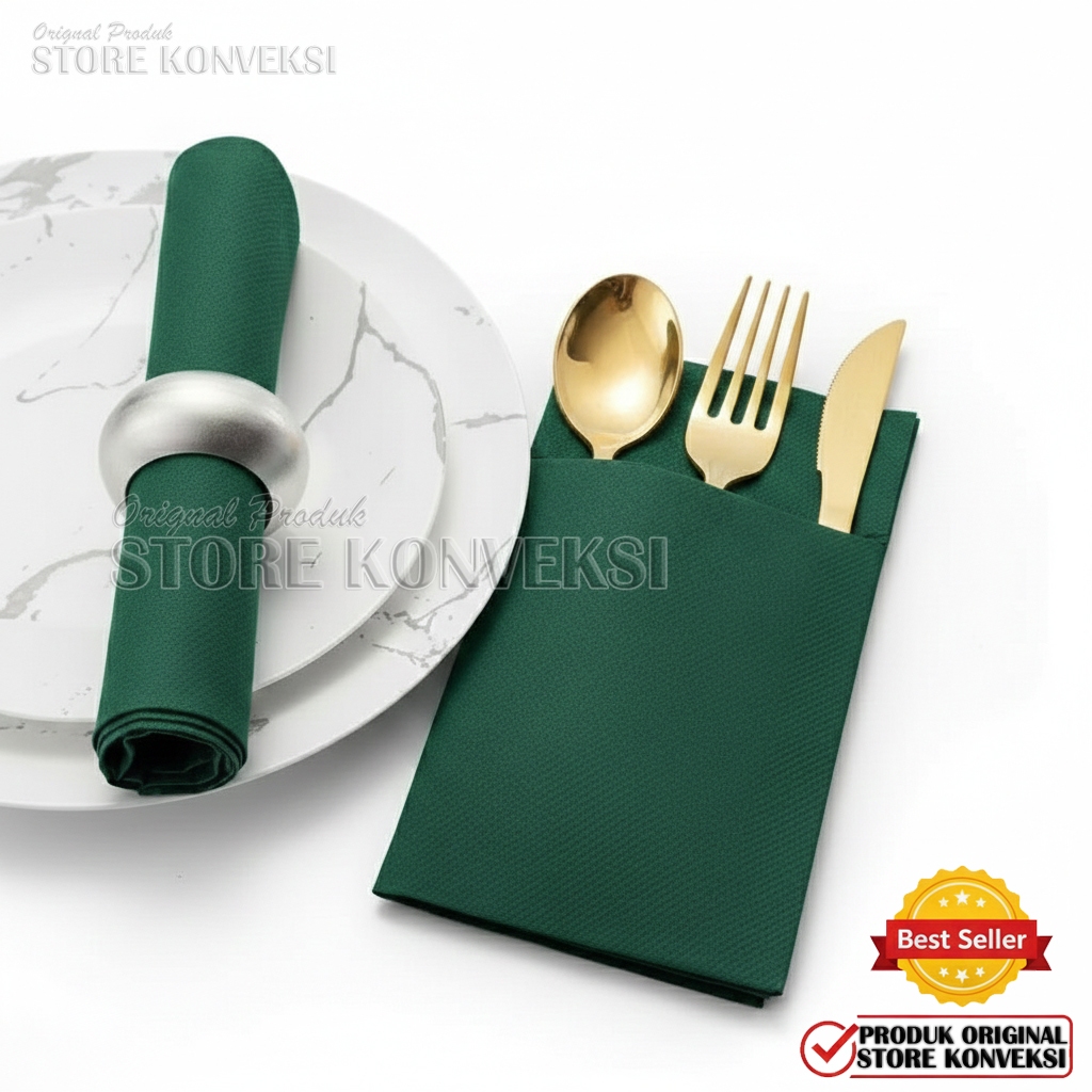 Napkin Hotel Serbet Napkin Piring Serbet Makanan Hotel Restoran Full Cotton Premium Produk Original