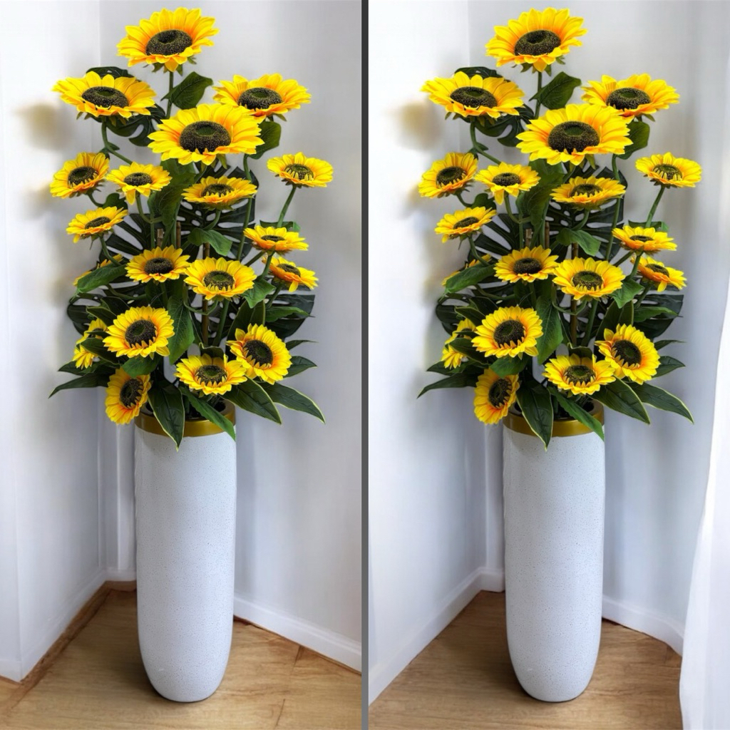 Bunga Matahari Artificial Tinggi Standing Dekorasi Rumah Toko Cafe