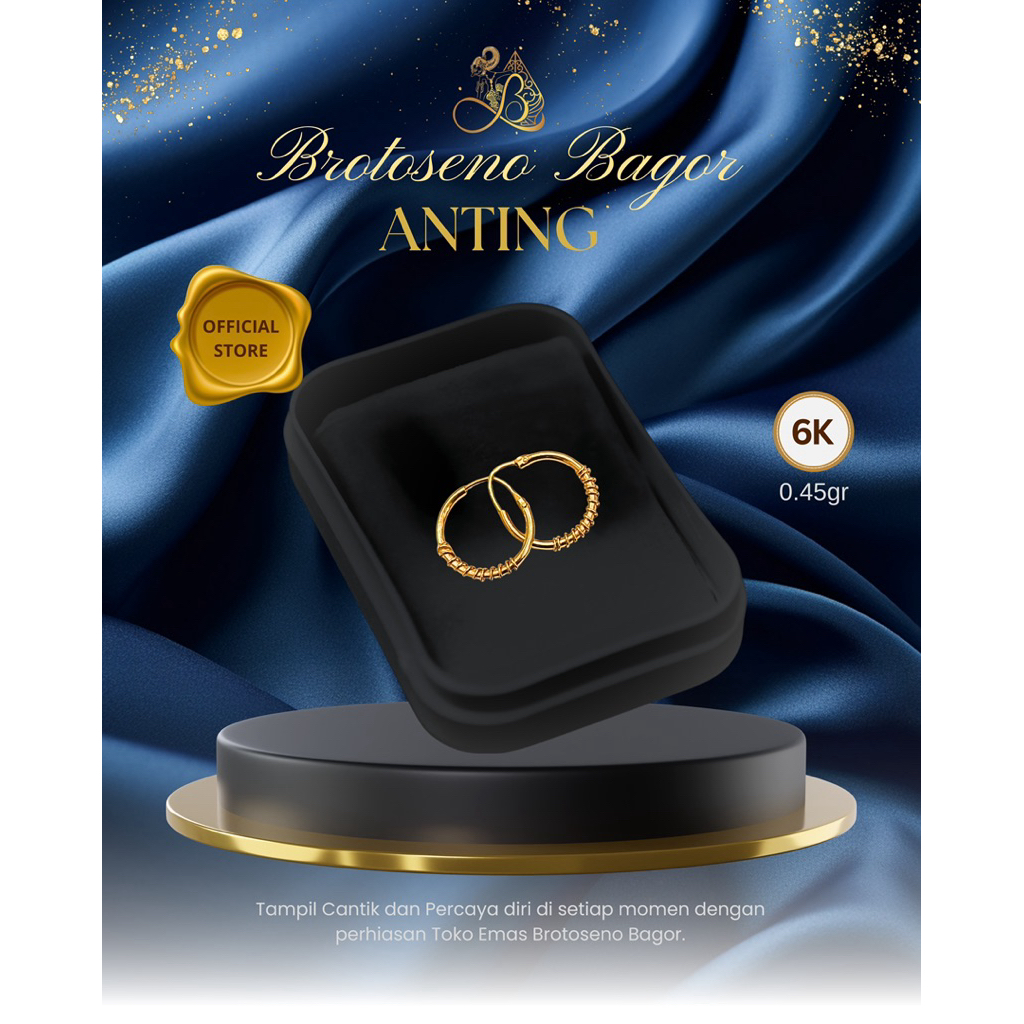 BROTOSENO BAGOR  | ANTING HOOP GIPSY PERHIASAN EMAS ASLI