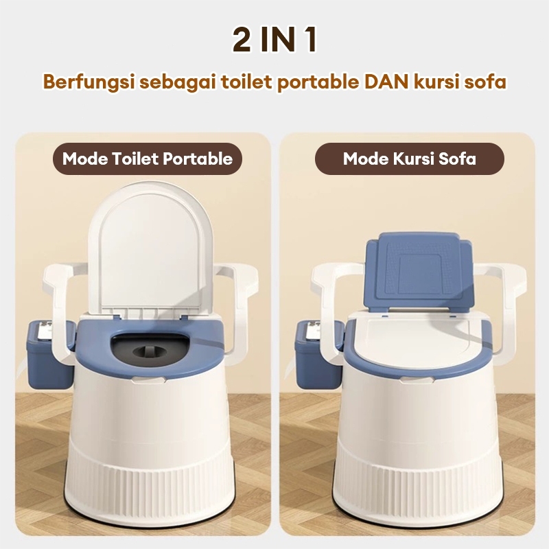 Salvo Closet Duduk Toilet Portable Kursi Toilet Duduk ToiletTraining Anak Toilet Duduk Pispot Dewasa