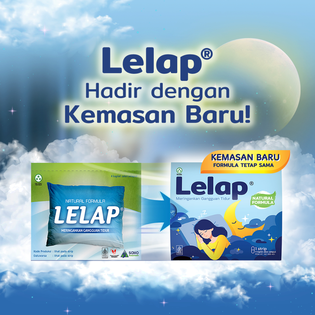 Lelap Obat Tidur Herbal 4 Tablet - Meringankan Gangguan Tidur