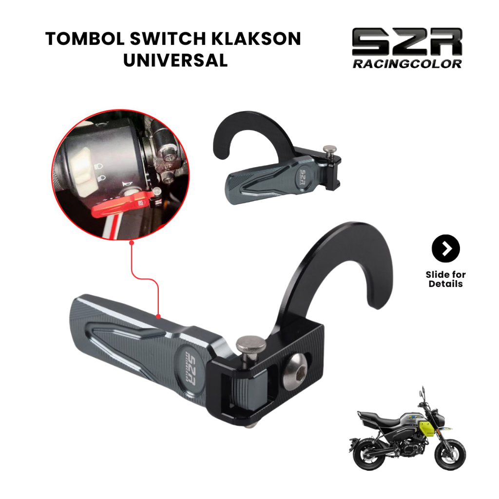 Horn Switch Button Motor Universal CNC Tombol Klakson Motor Papio High Quality