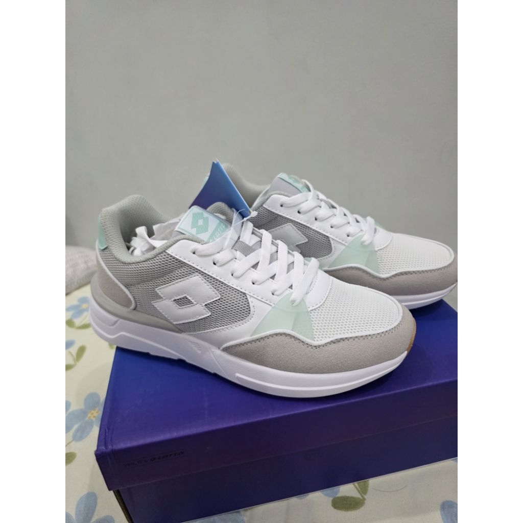 Sepatu Sneakers Wanita Lotto elora grey Baru Original Seperti beli ditoko