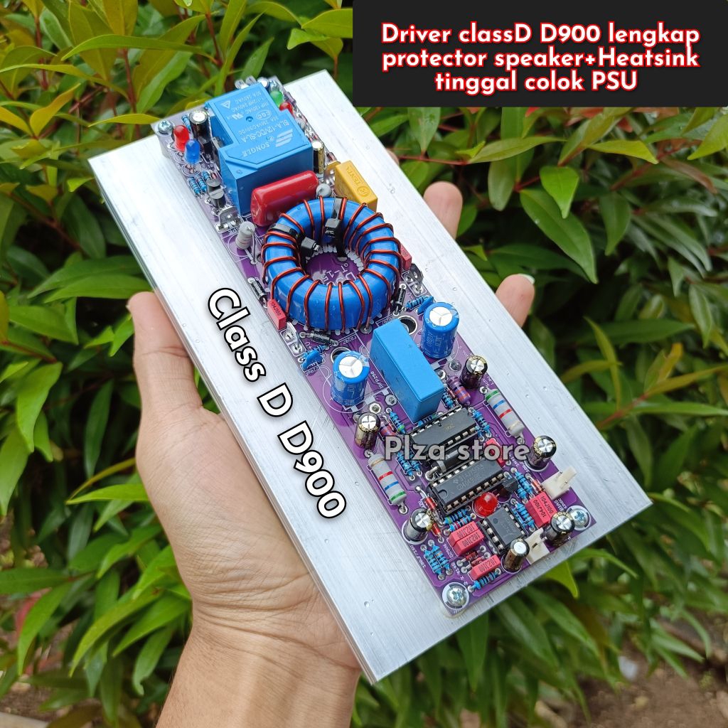 Driver classD D900 komplit protector speaker+Heatsink tinggal colok PSU Kit driver power amplifier D