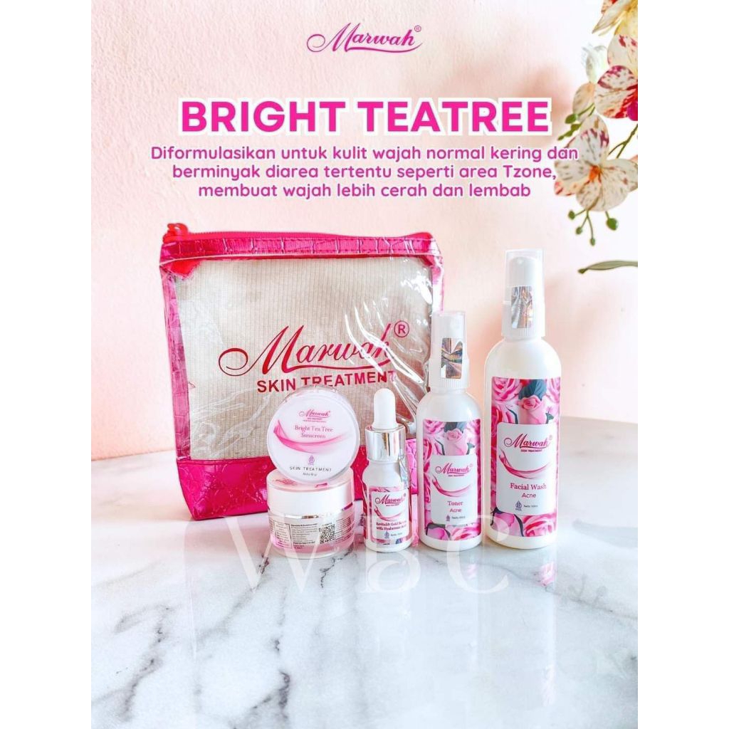 marwah diamond bright teatree marwah skincare untuk kulit berminyak mencerahkan menghilangkan komedo