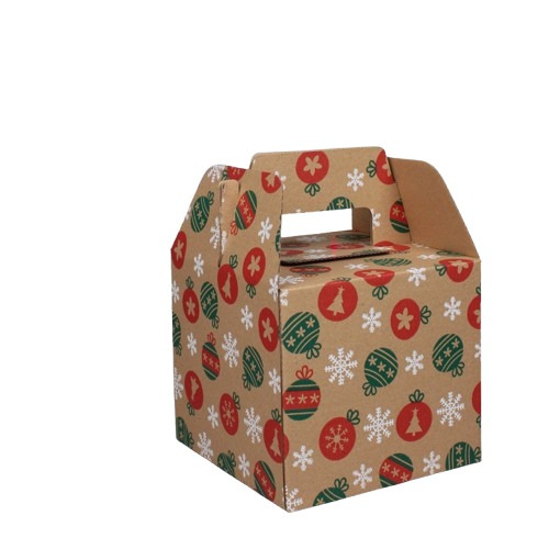 Box Tenteng Natal 2 Mika Thinwall 1500ml Kotak Hampers Merry Christmas 18x18x15cm
