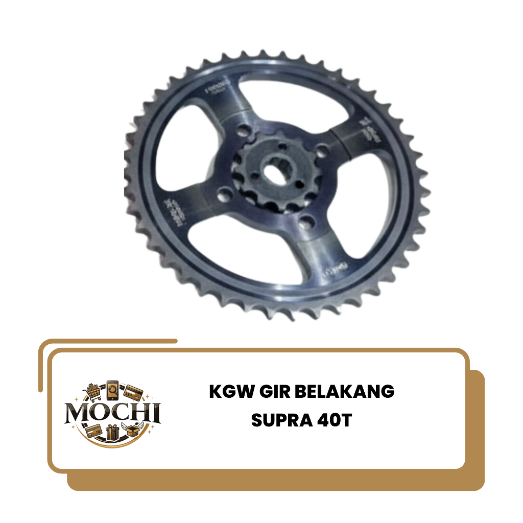 Gear Belakang Supra X Fit New Revo 100 KGW 40T - Gir Belakang Ukuran Besar 40 Mata Baja High Quality