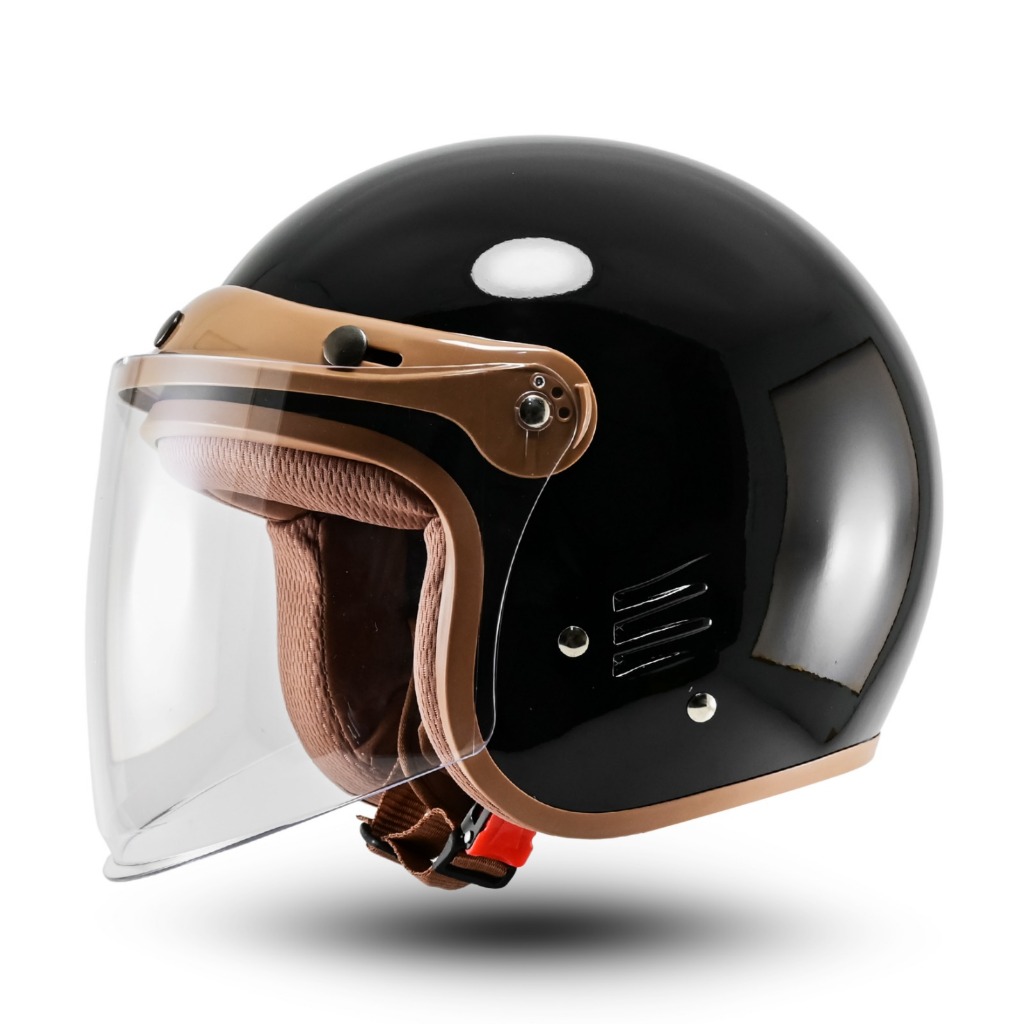 Helm Retro klasik Bogo Helm Luminos Warna Dewasa Pria Wanita SNI