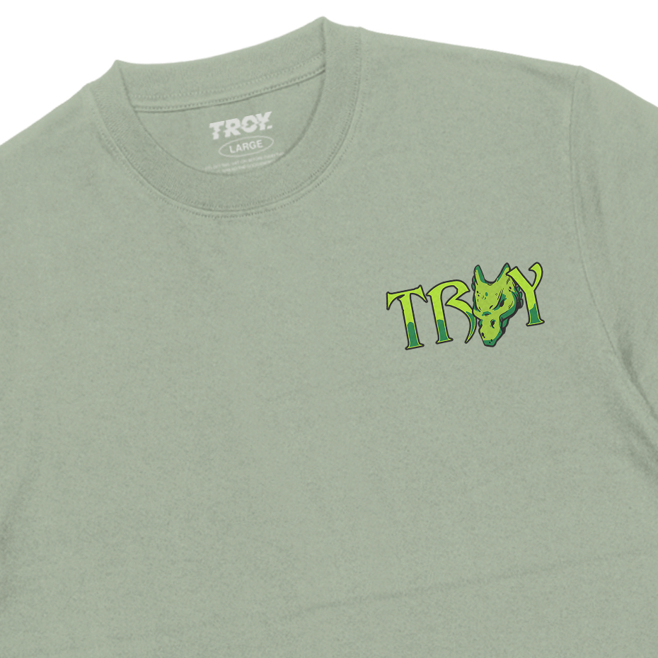 Troy Company T-shirt Sage Green Drago - Kaos Lengan Pendek Kaos Hijau Sage MTD 3277