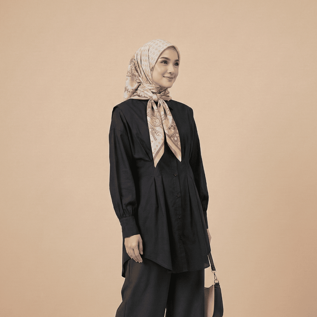 Atasan Kemeja Wanita EC Lengan Panjang Balon 01 Import Premium  Size S M L XL Fashion Style Korea Ba