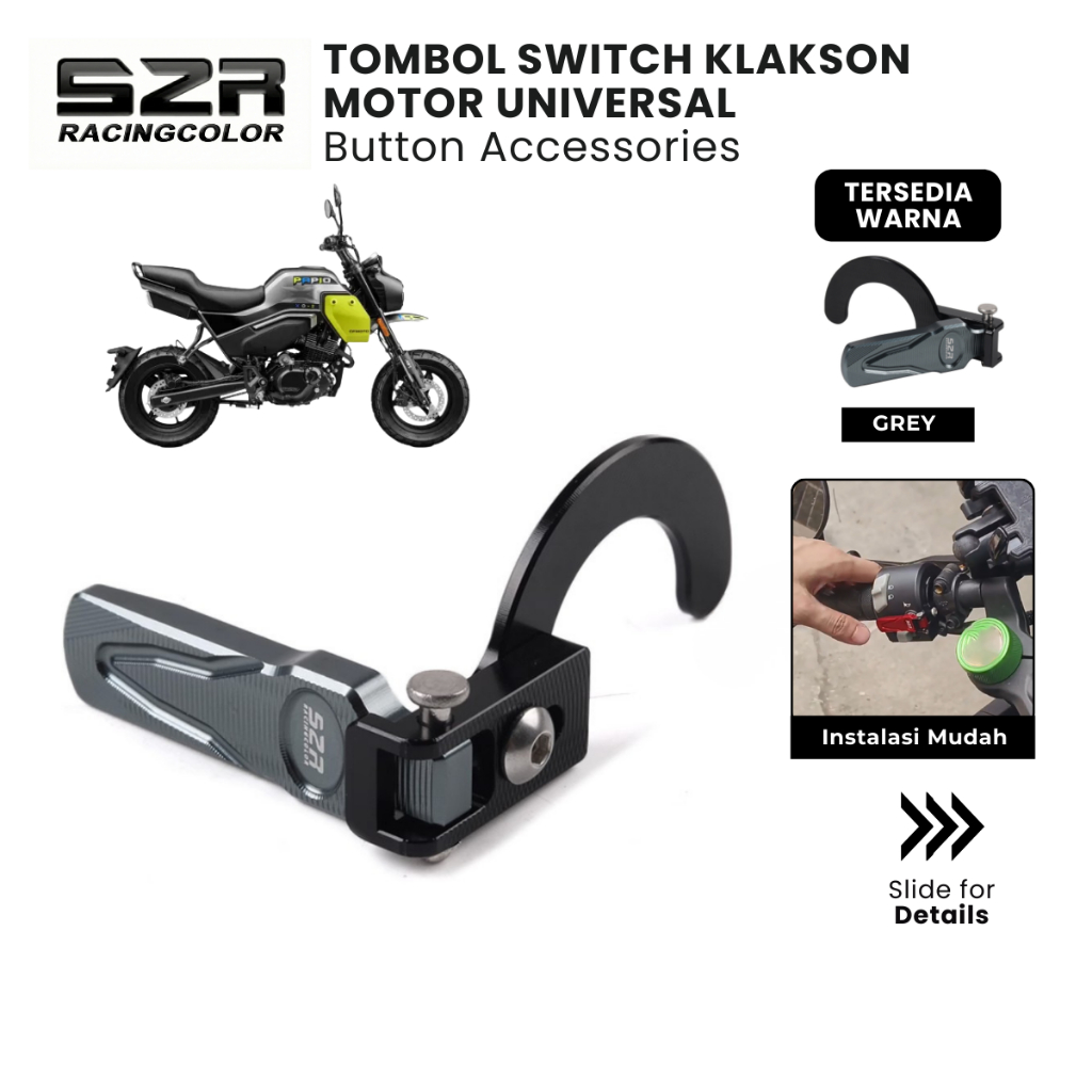 Tombol Switch Klakson Motor Papio Universal CNC Horn Switch Button