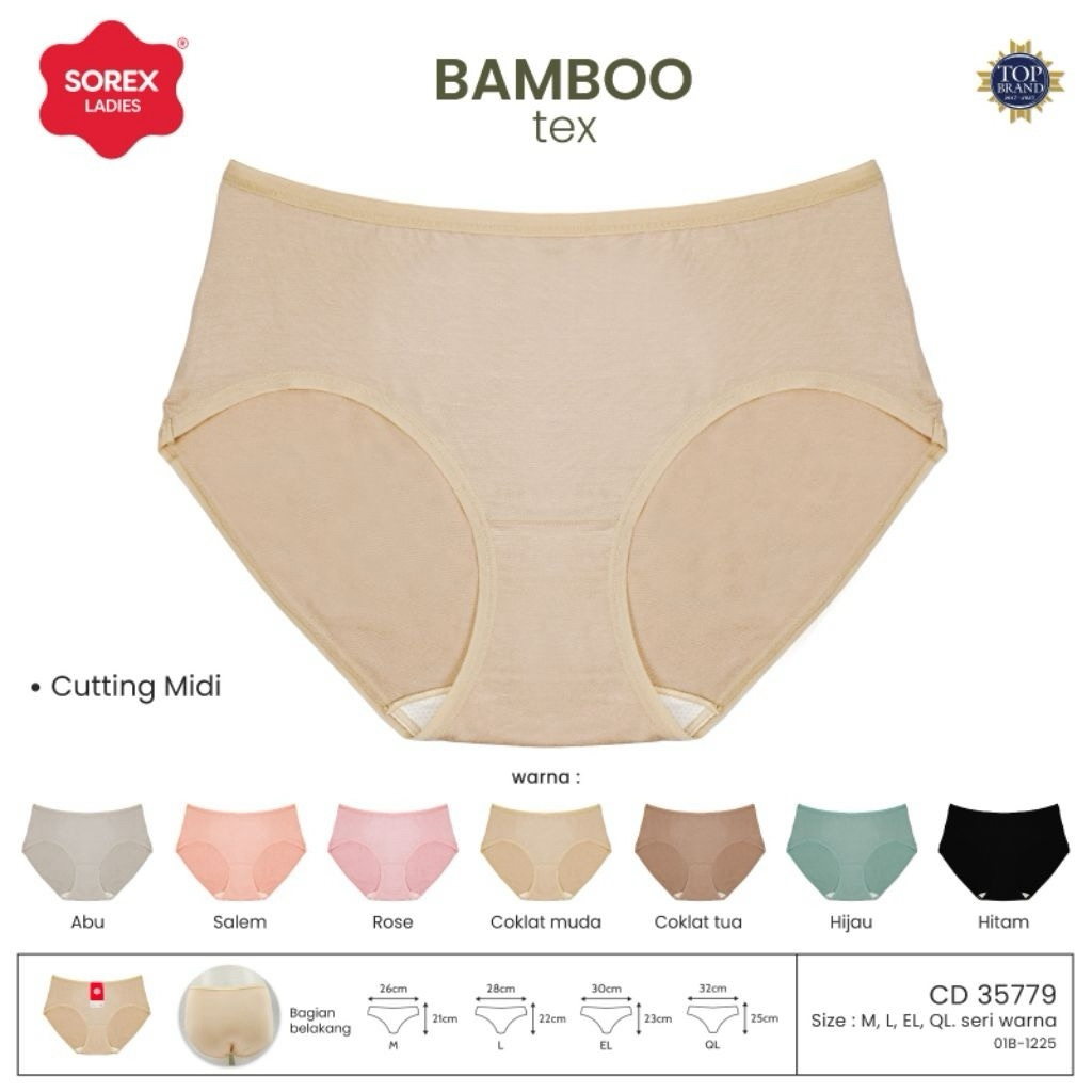 [ 3pcs ] CD Wanita Sorex 35779 / Celana dalam wanita sorex Bamboo / Cd sorex bamboo / CD Wanita sore