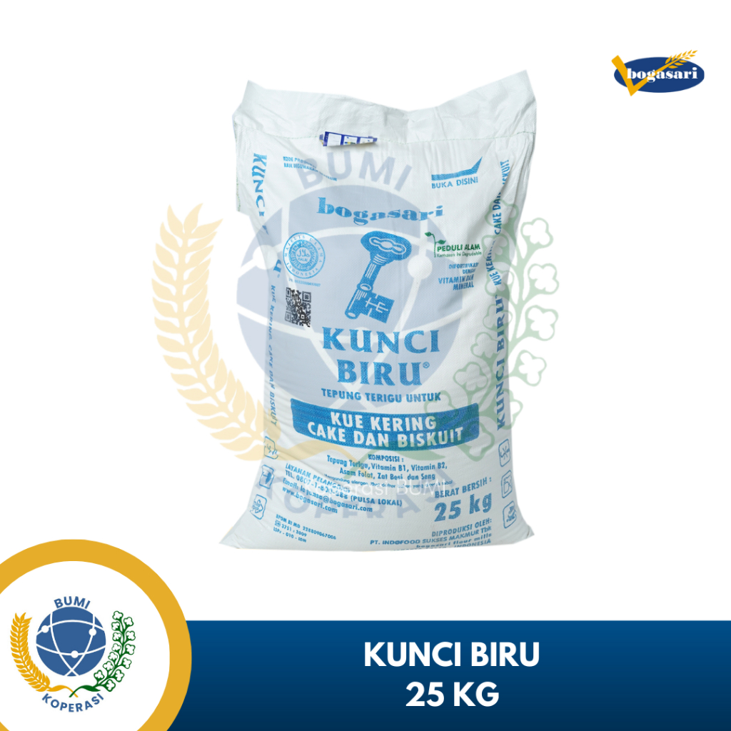 Tepung Terigu Bogasari Kunci Biru 25 Kg