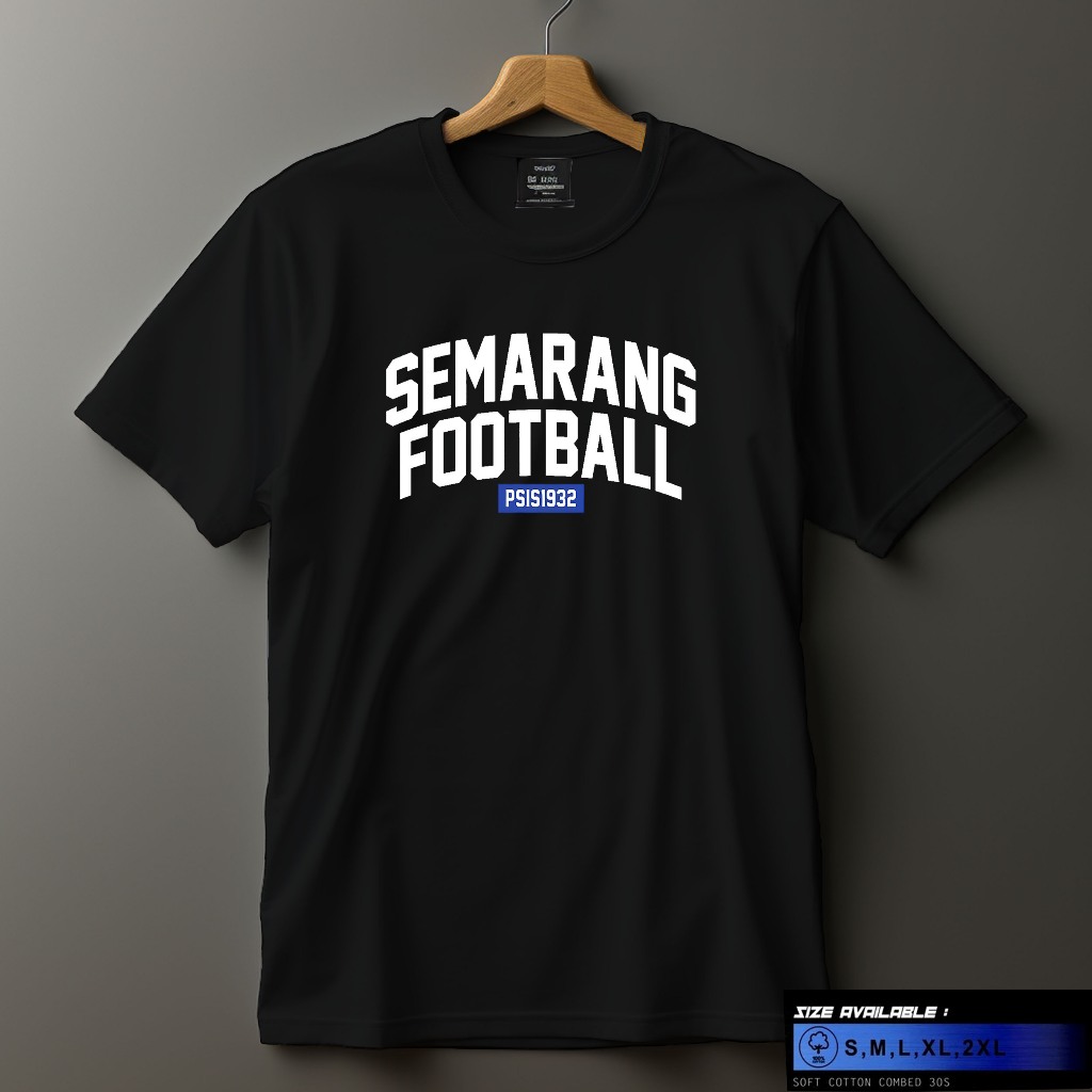 Kaos Psis Semarang Football 1932 Original Fans Suporter Panser Biru Navy Black White StarmilS 10914