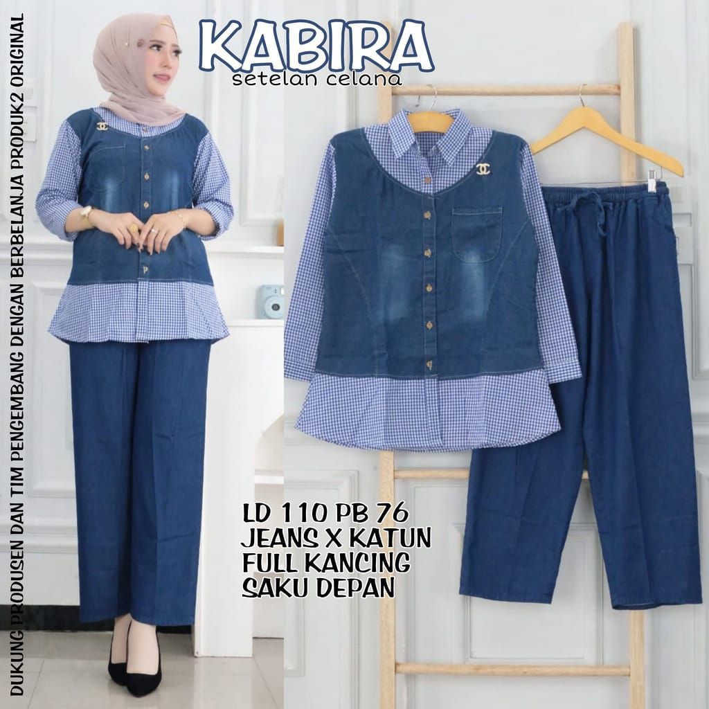 Kabira Set Jeans mix Katun Adem. BB 45-100+ Kg