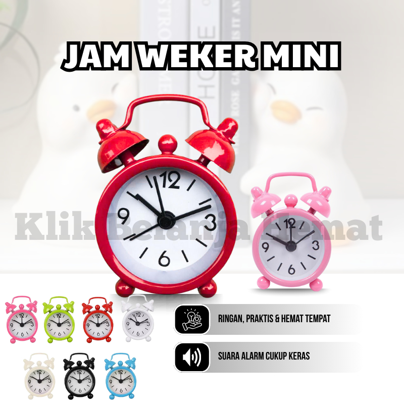 JAM ALARM BEKER MINI/JAM MINI/JAM MEJA/JAM ANALOG/JAM ALARM MINI
