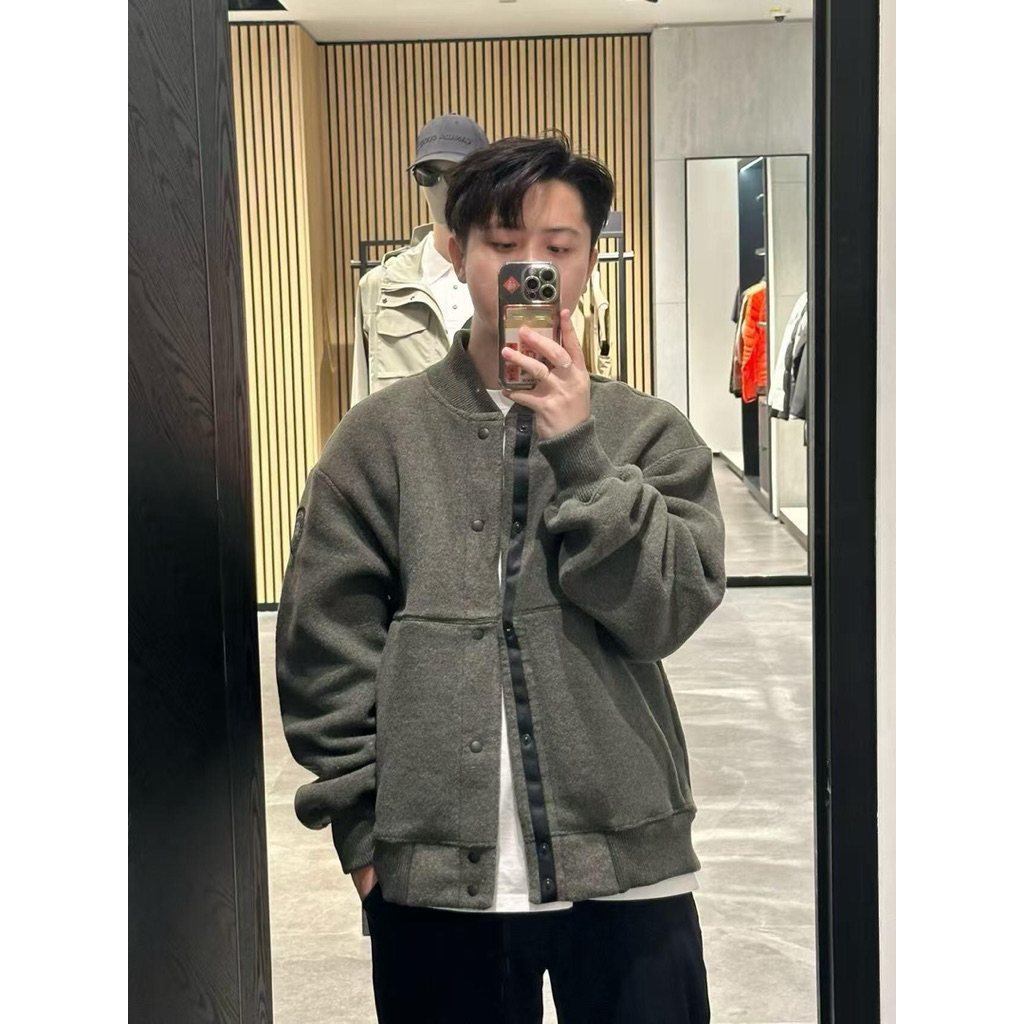 Bomber Jacket Canada Goose Button Fleece