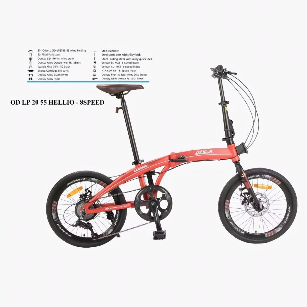 Sepeda Lipa/Folding Bike Odessy Hellio 8 20inch