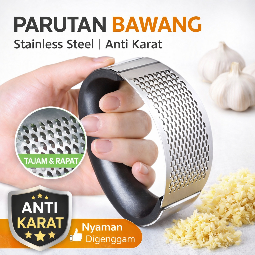 [HC] Choper Garlic Pres Alat Penghancur Bawang Putih Coper Anti Karat Chopper Bahan Stainless Steel
