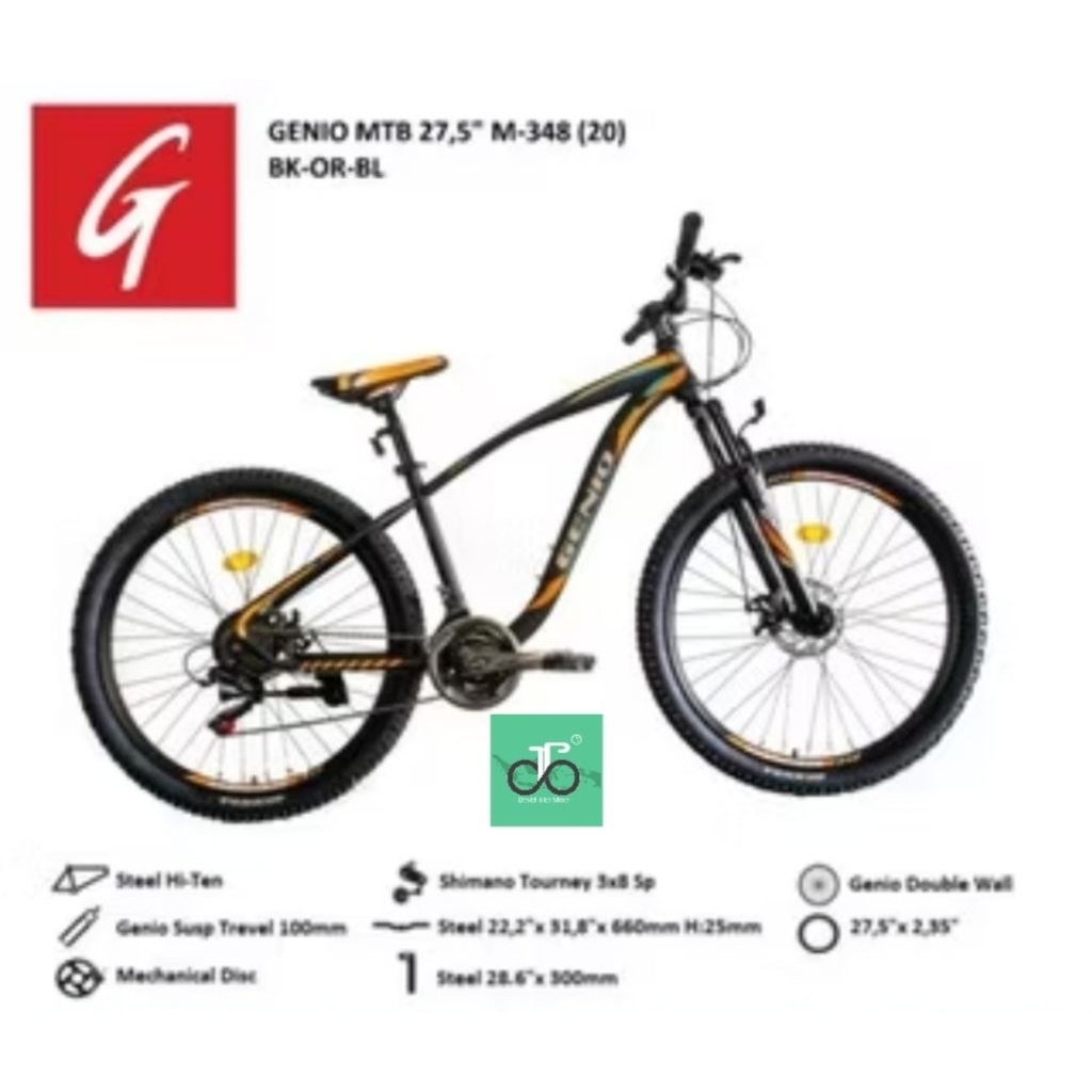 Sepeda MTB 27.5" Genio M-348 TERBARU M348
