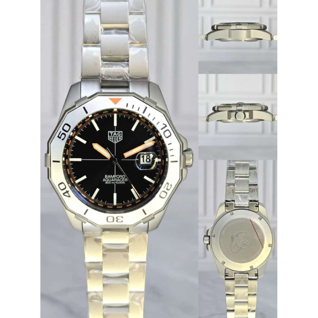 Jam tangan pria TH Automatic 43mm Aquaracer bamford stainless steel japan