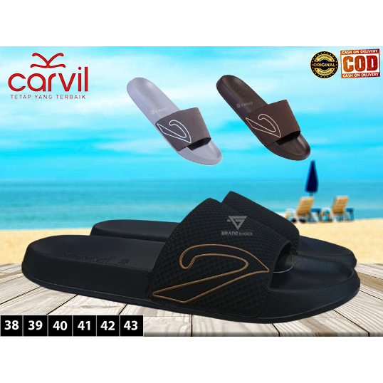 CARVIL BILBAO Sandal Jepit Ringan Casual Karet Pria Laki Laki Unisex Original