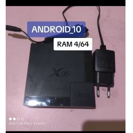 tv box android 10 4/64 model x96 mate bkn 4k v5