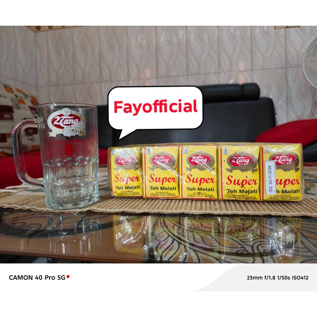 TEH 2 TANG KUNING 1 SLOP FREE GELAS DAN FREE ONGKIR