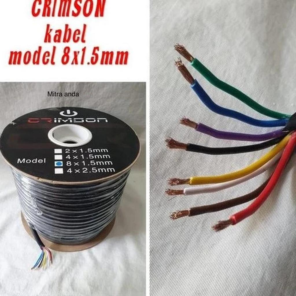KABEL SPEAKER CRIMSON 8x1,5 HARGA PER 1 METER KABEL SERABUT ISI 8 8x1.5