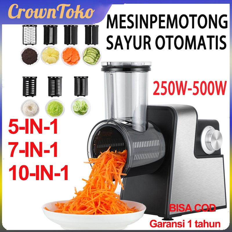 [COD/Garansi]5-IN-1/7-IN-1 250W-500W Mesin pemotong sayur otomatis  dengan listrik ini adalah alat s