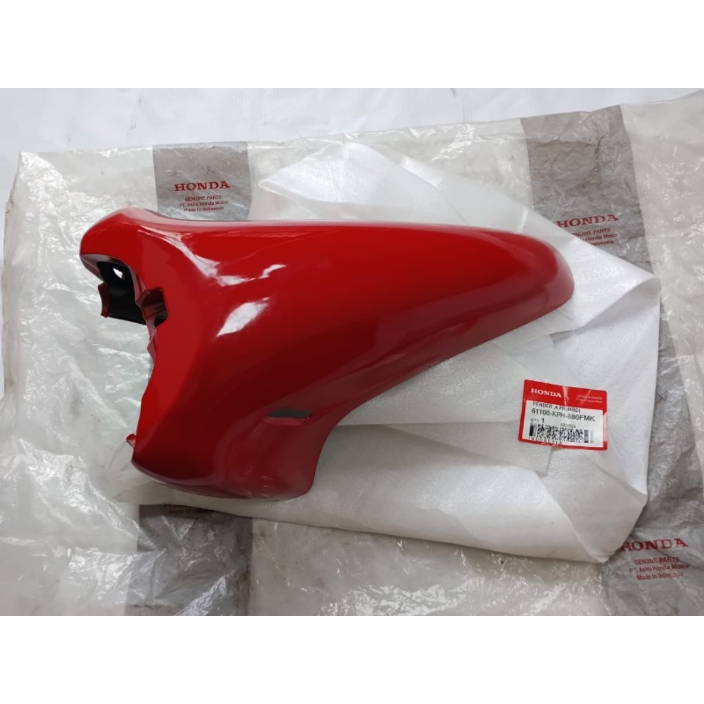 Spakbor depan Honda KARISMA 125 Merah Original baru AHM