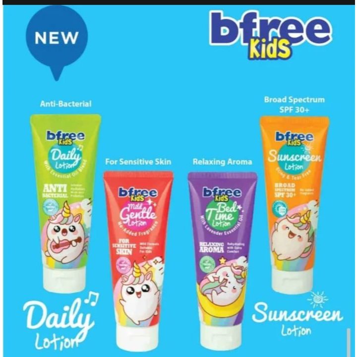 Bfree Kids Lotion 100 ml / Handbody Anak / Lotion Anak/Pelembab Kulit Anak/ Sunscren Anak