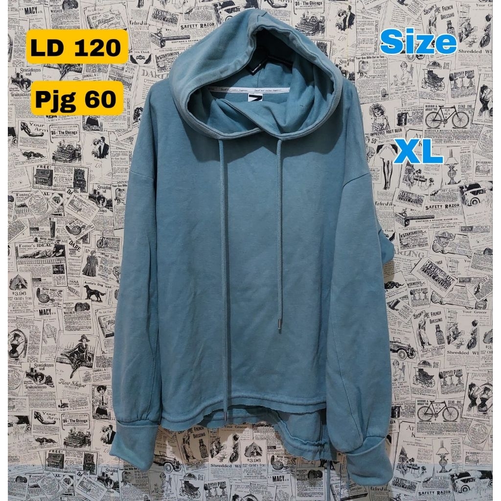 Sweater hoodie polos tebal