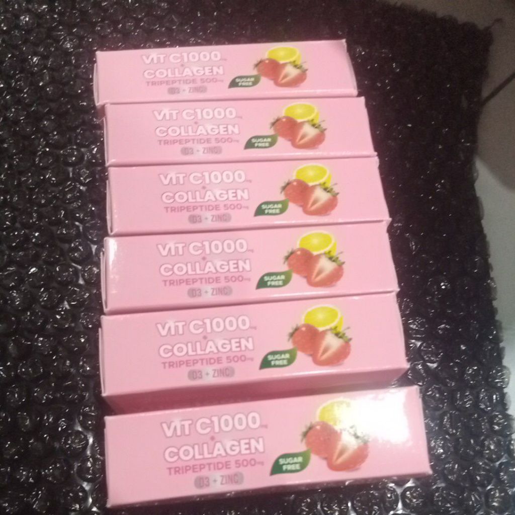 ISI 6 box 36 saset VITAMIN C1000 COLLAGEN SIDOMUNCUL colagen pink Sido muncul