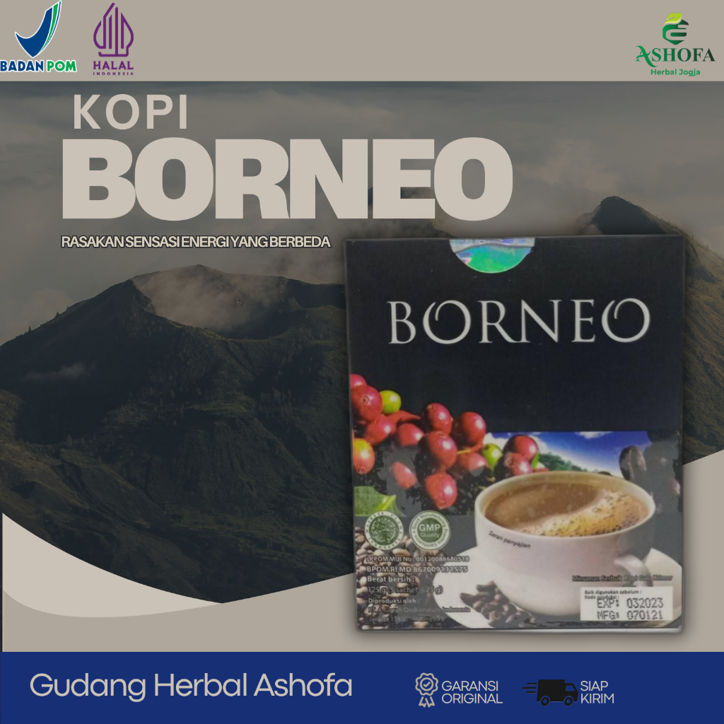 Boneo Coffee Kopi Pria Borneo Asli | Kopi Stamina Vitalitas | Pasak Bumi Ginseng Purwaceng | BPOM Or