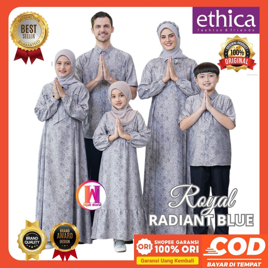 ETHICA Sarimbit 2026 Royal Radiant Blue Ethica Original Sarimbit Ethica 2026 - Sarimbit Lebaran 2026