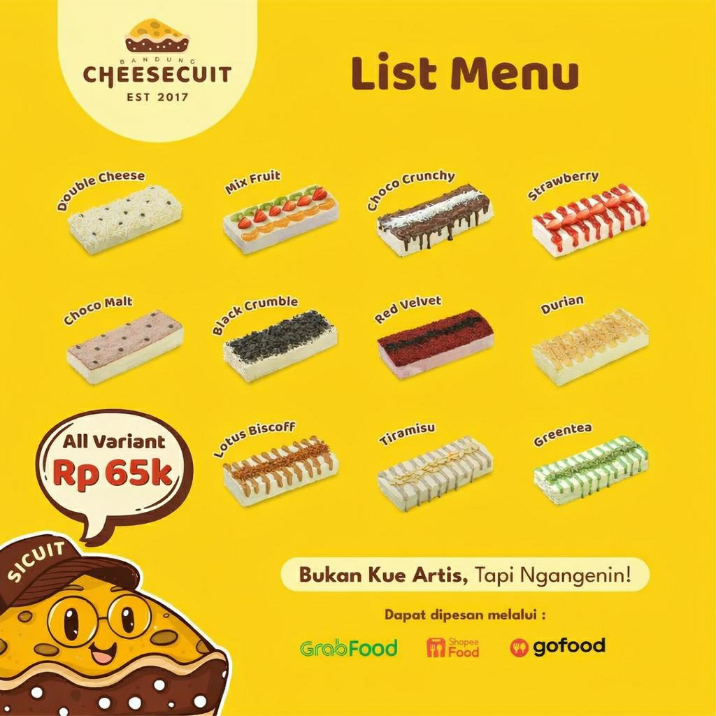 Bandung Cheesecuit Dessert  Fresh Daily | Instant/Sameday Only