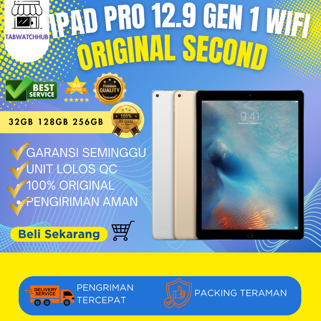 Ipad Pro 12.9 Inch 2016 Gen 1 32GB 128GB 256GB Wifi Only