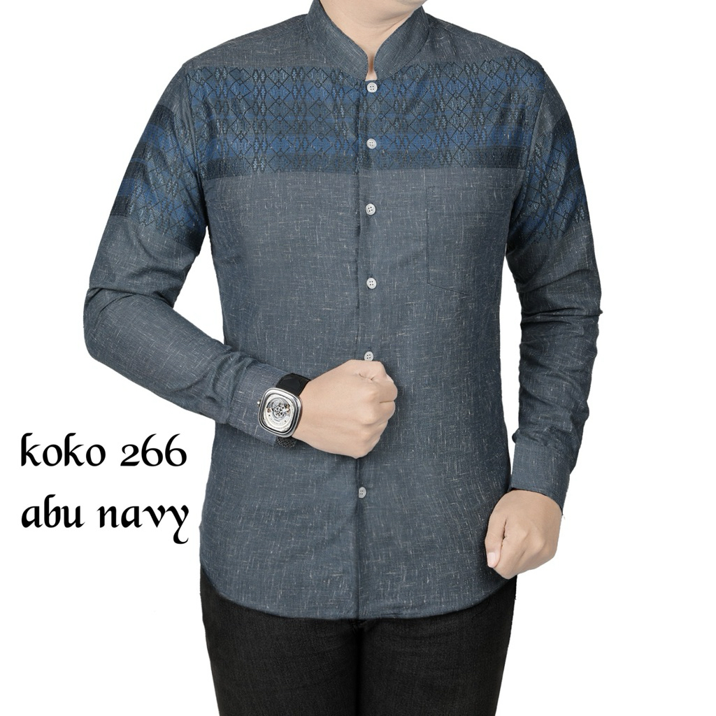 baju koko slimfit premium motif mewah