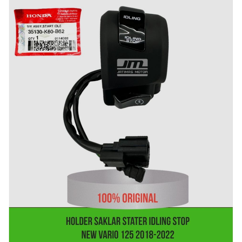 SWITCH SW ASSY START IDLE HOLDER KANAN VARIO125 2020 ISS IDILING STOP 35130K60B62