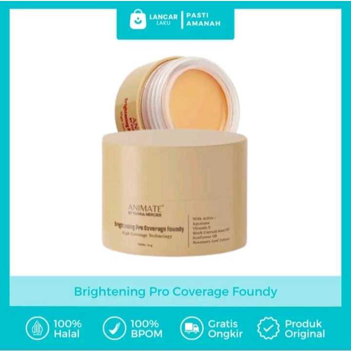 Foundation anti air dan tahan lama animate foundation waterproof alas bedak glowing 24 jam