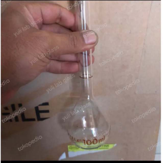 labu ukur 100ml pyrex volumetrik