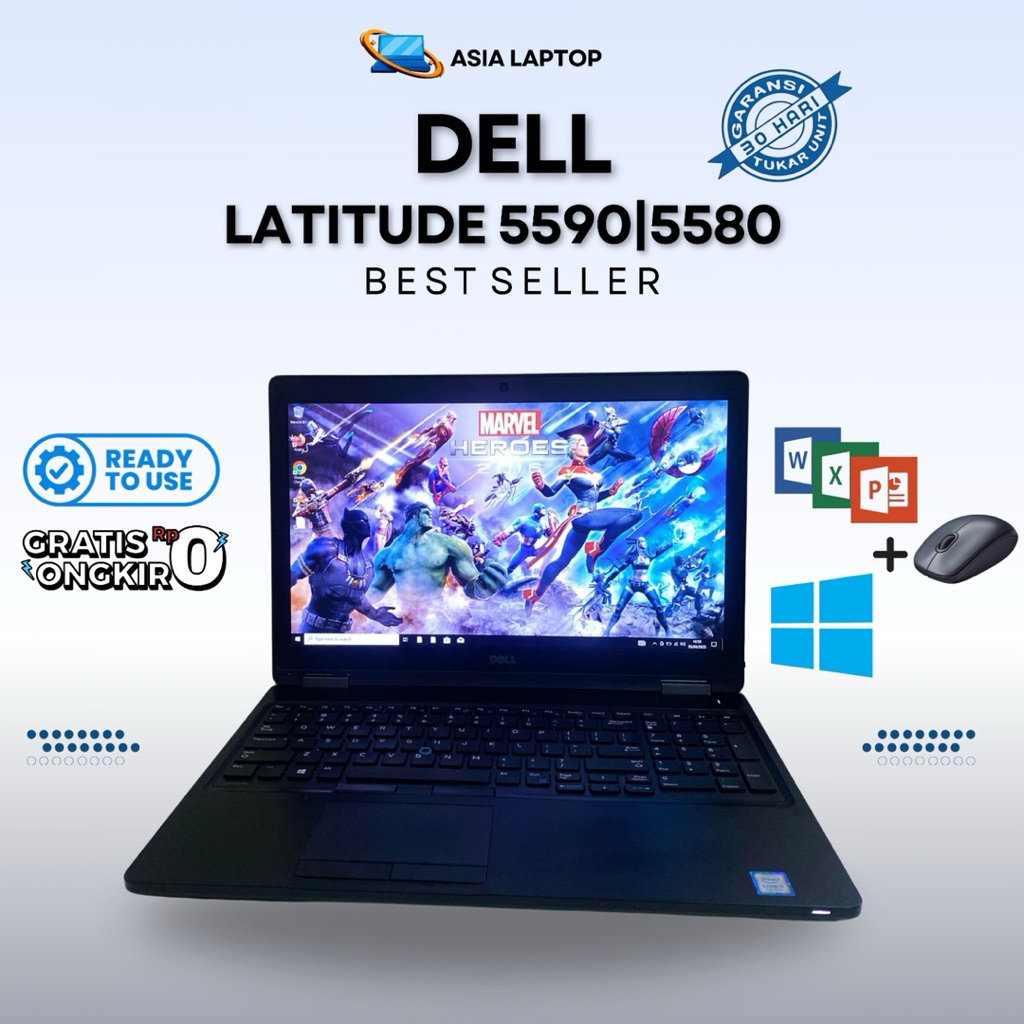 Dell Latitude 5590 5580 Core i7 / i5 RAM 16GB SSD 512GB Layar 15,6Inch