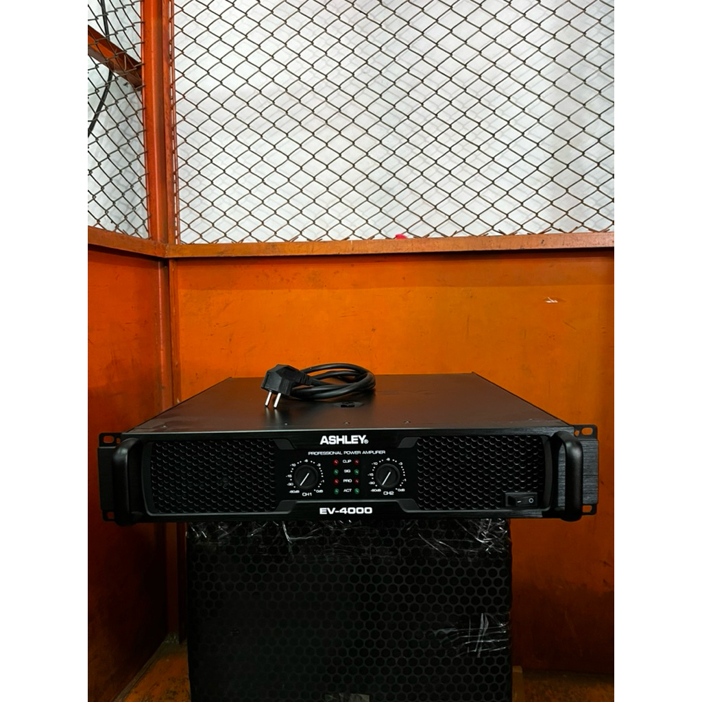 POWER AMPLIFIER ASHLEY EV 4000 CLASS H 1300 WATT ORIGINAL NEW 2 CHANNEL