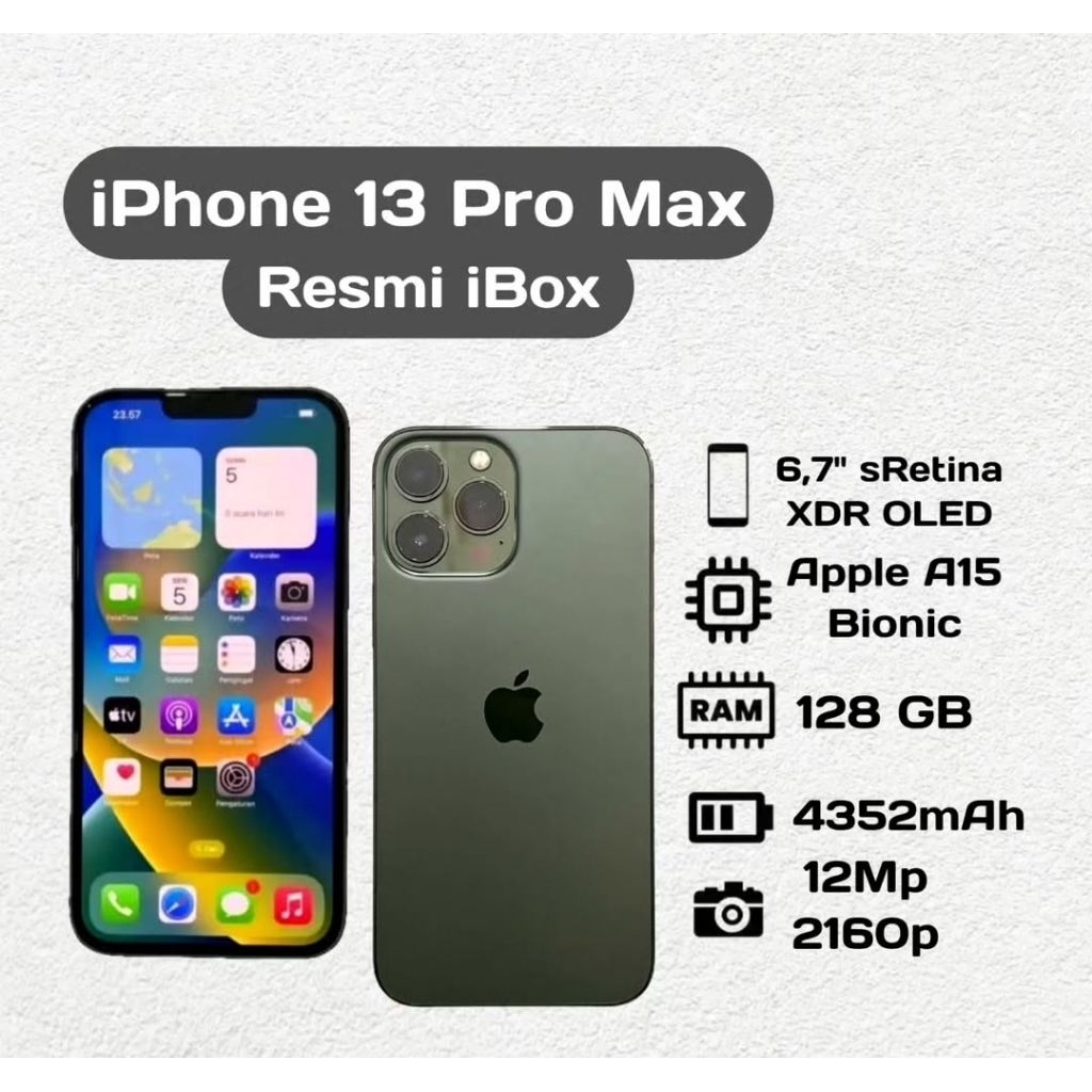 Apple iPhone 13 Pro Max 128 GB Second Resmi iBox