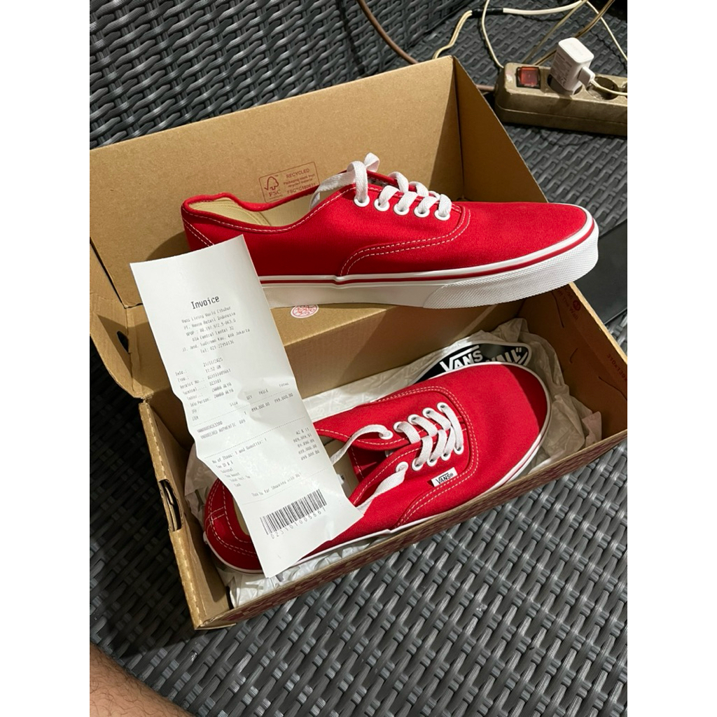 Vans Authentic Classic Red Chilli Original Resmi PT GMG