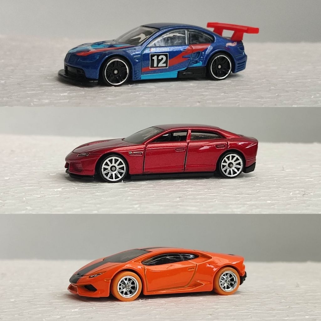 HotWheels BMW M3 GT2 / Lamborghini Aventador Estoque Huracan / Hot Wheels Loose Mulus Ban Karet Kole