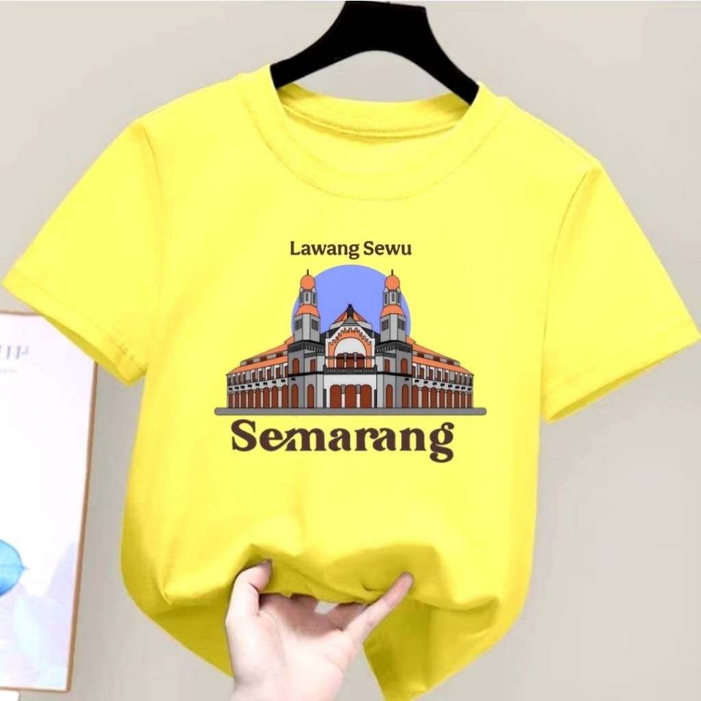 FAMILY89_STORE/Baju Kaos Atasan Kota SEMARANG LAWANG SEWU Anak Cewek Cowok 1-13Tahun Remaja Dan Dewa